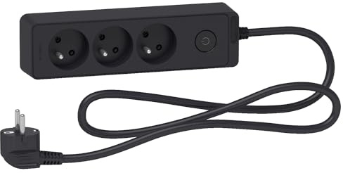 Schneider - Bloc multiprises 3 Prises 2P+T 1,5m - Anthracite