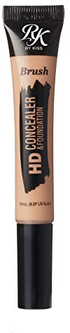 Ruby Kisses HD Concealer & Foundation Flawless Full Cover Brush Face Makeup (Medium Bisque)