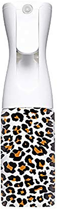 MJDFS Flairosol Stylist Airless Aerosol water Dispenser, Refillable Super Fine Mist Spray bottles, Good for watering plants, Showering Pets, Trigger sprayer for Hair, 6oz Leopard print