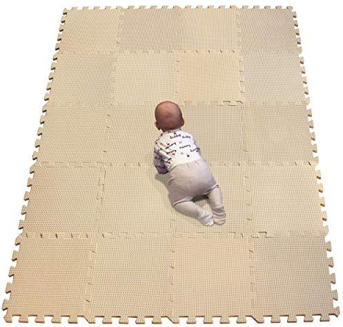 YIMINYUER Baby Playmat, 20 Pcs Soft EVA Foam Jigsaw Puzzle Exercise Yoga Mat, Non-Toxic Portable Playroom Flooring for Crawling, Floor Protection, Unisex, R10-G301020
