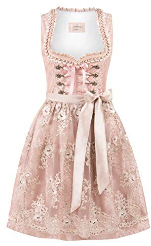 Stockerpoint Dam Lilou Midi Dirndl, Dämpad rosa, 40