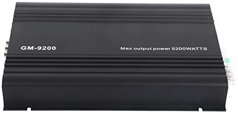 Amplificateur éréo de voiture, 5200W amplificateur de puissance o 4 canaux 12V noir en alliage d'aluminium Auto voiture Hifi éréo ampli syème o de voiture