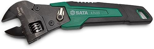 SATA ST47403 Verstellbarer Ratschenschlüssel, 20,3 cm, integrierte Skala, misst metrische Größen für schnelle Identifizierung des Verschlusses