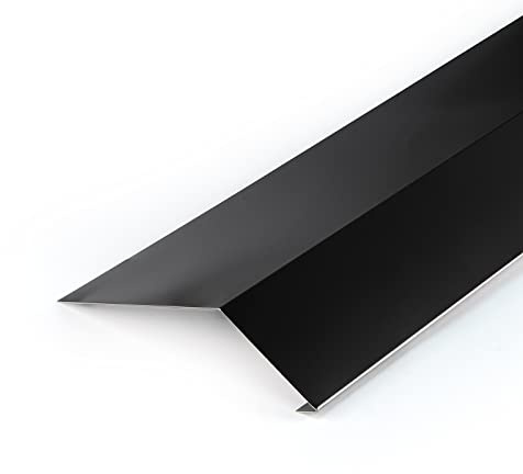 DQ-PP Hängskena | 20 m (10 x 2 m) | svart | RAL 9005 | 120 mm x 70 mm | aluminium takplåt | övre rännlist | för takrännor, rännor | för alla typer av tak | djupsvart