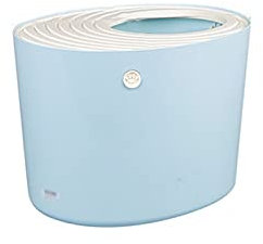 Katzenklo Top-Entry Cat-Wurf-Box mit Anti-Sand-Katzen-WC-Snack-Katzen-Wurf-Kasten Halbeinzelende Katze liefert großen Raum Cat Litter Box (Color : D)