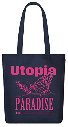Eco Right Bolsa de lona para mujer, bolsa de hombro de, bolsa de compras reutilizable para comestibles, bolsa de libros, bolsa de viaje