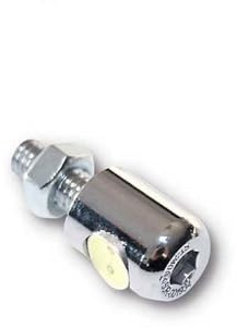 Kennzeichenbeleuchtung LED verchromt, 13 mm, M6, kompatibel mit Motorrädern | Kopf mit 13 mm Durchmesser und 16 mm Länge; M6 Gewindebolzen Länge 15 mm, runde Bauform als LED-Leuchte für Kennzeichen