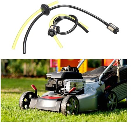 CGEAMDY Universal Benzinfilter Kit, Benzinschlauch Dichtung, Kraftstoffleitung Rasenmäher Benzinfilter Ersatzteile, für Rasentrimmer Heckenschere (2 Stück, 24CM+15CM)