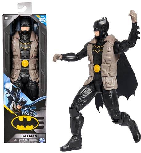 Batman S10-actionfigur, 30 cm stor, fullt rörlig för spännande äventyr och actionfyllda stunts, leksaker för barn från 4 år, original serietidningsdesign