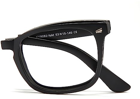Cyxus Faltbare Brille Blaulichtfilter Brille Ohne Stärke Brillenfassung Gaming Brille für PC TV Tablet