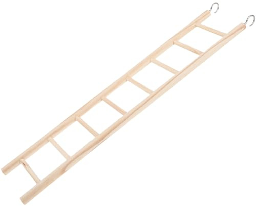 Housoutil Scala Per Uccelli in Legno Giocattolo Da Arrampicare Per Pappagalli Scala Sospesa Con 8 Pioli Per Gabbie Accessori Per Animali Domestici