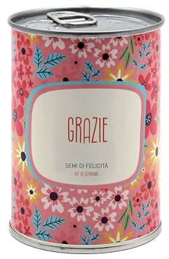 Kit di Coltivazione di Fiori da Regalare con Messaggio - Regalo di Compleanno per Donna e Uomo Regalo Originale Amici Famiglia Feste - Facilissimo da Usare - 100% Realizzato in Europa (Grazie)