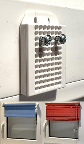 Klebeplatten für Rollos und Jalousien zum Kleben auf dem Rahmen - (2 Stück) - Zweiteiliger Universalklebeträger für eine Montage ohne zu Bohren - ps QUICKFIX