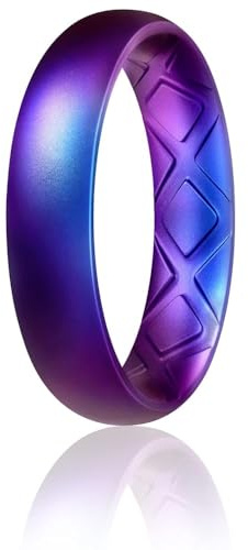 Egnaro Women's Breathable Silicone Inner Ring Ergonomic Design 4mm Wide 0.3cm Thick