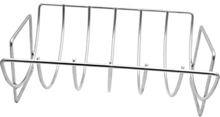 Gogogmee Bratrippständer Steakhalter Rack Aus Für Rippchen-BBQ-Rack Und Zum Grillen Und Räuchern Splitter