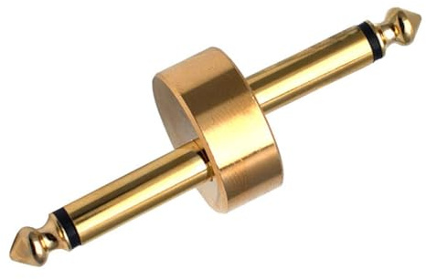 ifundom Gitarreneffektadapter aus Metall Multifunktionaler und Störungsfreier Anschluss für Effektpedalboard Kompakter und Robuster Gitarrenstecker in Gold
