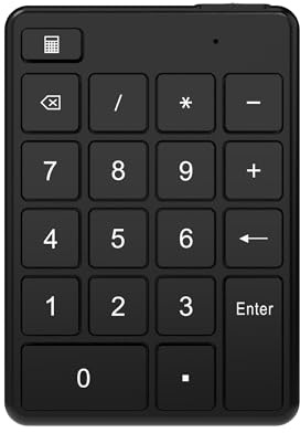 TEHAOUU Teclado numérico Bluetooth, mini teclado portátil externo delgado para finanzas