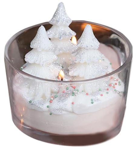 Vela perfumada para árbol de Navidad, velas perfumadas de aromaterapia, vela de árbol de Navidad, decoración tradicional de temporada, centro de mesa para comedor y baño