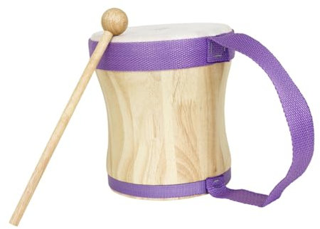 ibasenice Handtrommel Mit Schaffell Holz Bongotrommel Schlaginstrument Für Kinder Und Erwachsene Klares Klangbild Pädagogisches Rhythmusinstrument