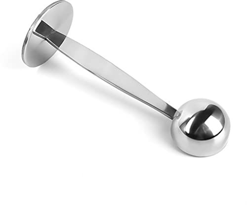MOBYGKFY Stand Coffee Measuring Tamper Spoon Coffee&Tea Tools Stand Coffee Measure Tamper Scoop Kitchen Accessories(Argento)