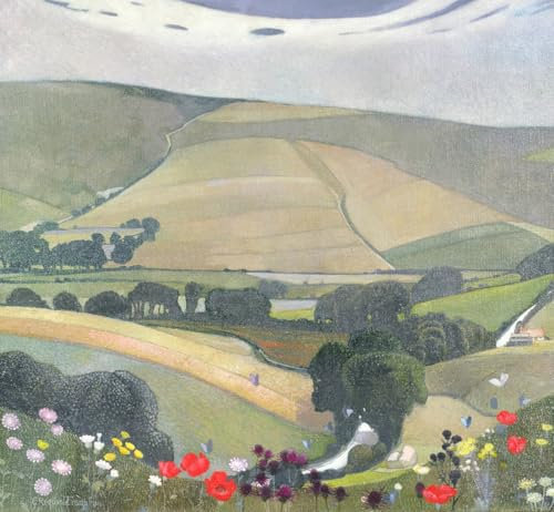 DQCJIYIGL Berühmte Gemälde HD Leinwanddruck Graffti Kunst Poster Thunderbarrow Hill in der Nähe von Bramber von Edward Reginald Frampton Kunst Porträt für Schlafzimmer Home Decor 60x90cm