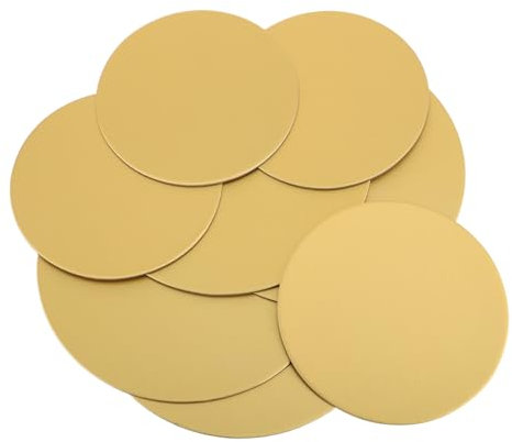 HOMOBABE 8pezzi Base Per Torta Rotonda Cartone Dorato Sottotorta Resistente Per Decorazioni Di Matrimoni e Feste Compatibile Con Torte Superficie Antiaderente Per Facile Rilascio