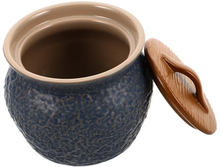MUCKLILY Casserole Porcelaine Avec Couvercle Pour Vapeur Bol Chinois Pour Ragoût Et Œufs Pour Repas Individuels Nettoyage Facile