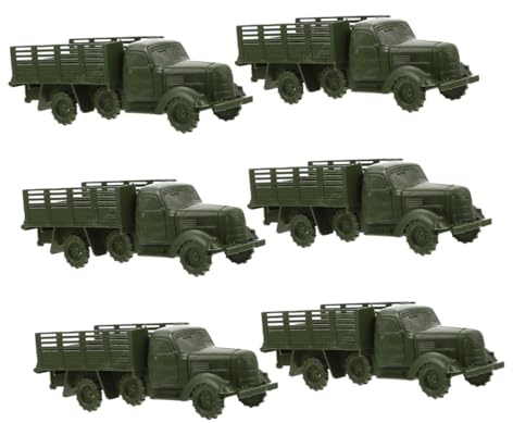 Beaupretty 6pcs Military Truck Model Toy Truck Table Decor Toy Cars for Boys and Girls Sandbox Play Simulation Car