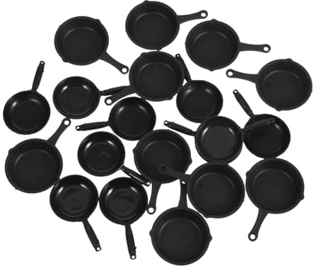 Hemobllo 20 pièces Set de Mini Poêles et Ustensiles de Cuisine Miniatures pour Maison de Poupée Accessoires Réalistes pour Jeu Dimitation et Décoration Kit DIY Créatif pour Garçon Fille