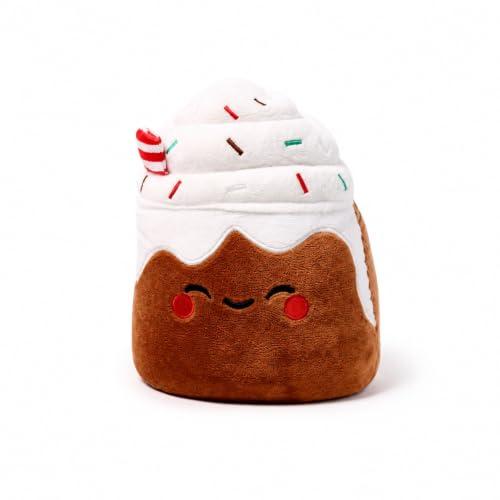 Plüsch Türstopper Tier & Figuren Design – Dekorativer Türhalter schwer & standfest, Türsack als Wohnaccessoire & Geschenkidee (Spiced Latte)