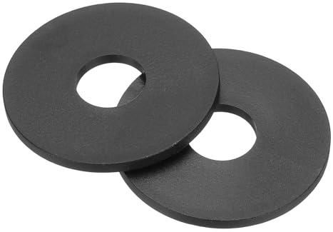QUARKZMAN Arandelas Planas De Nylon, M16 x 16 mm DI x 50 mm DE Arandela Plana Lisa De Plástico Para Grifos Domésticos Tuberías Mangueras De Agua, Negro, Paquete De 20