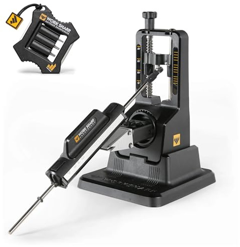 Work Sharp Precision Adjust Knife Sharpener Angle Guided Manual Sharpening System Tool + Free Micro Sharpening & Knife Tool (Limited Time Offer)