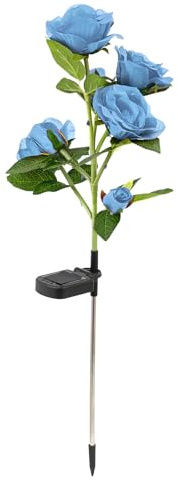 SEWACC Lampada Solare a LED per Esterni a Forma di Rosa, Decorazione da Giardino 7 Fiori, Luce Solare per Prato e Patio, Illuminazione Ornamentale da Esterno, Facile Installazione