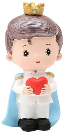 HONITANO Figurine en Résine de Prince Mignon pour Décoration de Gâteau, Ornement Créatif pour Dessert et Fête D’anniversaire, Accessoire de Pâtisserie Intérieur, 1 Pièce