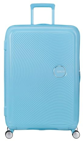 American Tourister Soundbox Spinner 77/28 TSA EXP Trolley Blueberry Fizz hellblau