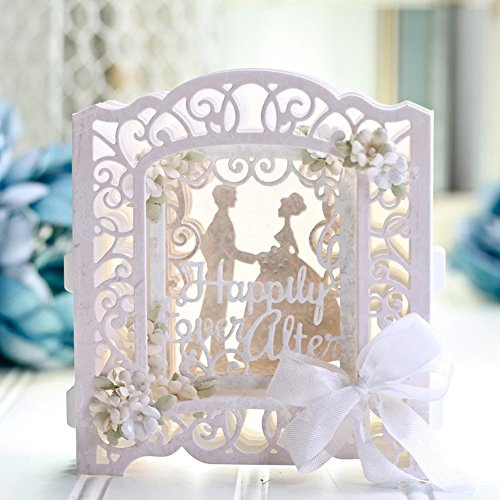 Gemini_mall® Stanzschablonen für Scrapbooking, Album, Papier, Karten, Kunst, Dekoration, 8 Stück 3D-Stanzformen für Türrahmen