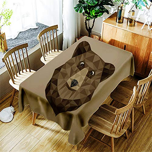 FANSU 3D Tischdecke Abwaschbar, Polyester wasserdichte Rechteckige Pflegeleicht Eckig Halloween Tischtuch Fleckschutz Schmutzabweisend (140 * 140,H)