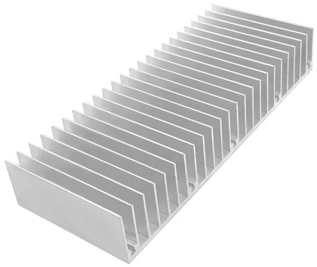 Awxlumv Aluminum Heatsink 60x150x25mm / 2.36x5.91x0.98 Inch Heat Sink Radiator for CPU MOS Tube Circuit Board PCB Heat Sinks Led Cooling Cooler Amplifier Devices with 24 pcs Fins - Sliver