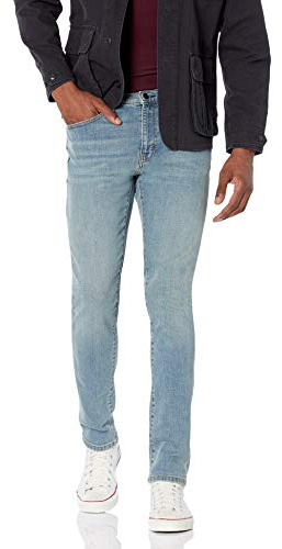Amazon Essentials Men's Skinny-Fit Stretch Jean - Discontinued Colors, Light Blue Vintage, 28W x 28L