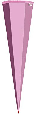 ROTH Schultüten-Rohling zum Basteln rosa - 85 cm 6-eckig - mit Rot(h)-Spitze ohne Verschluss