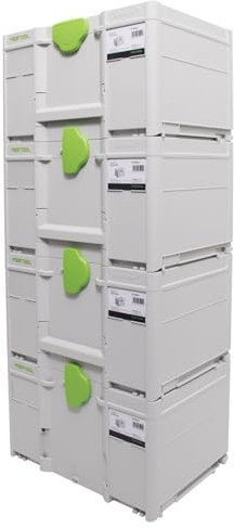 Festool Systainer Lot de 4 boîtes à outils coupables SYS3 M 237 (4 x 204843) 21,4 l 396 x 296 x 237 mm