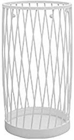 NMDCDH Regenschirmständer Metallgitter Regenschirmständer Vintage Openwork Design Schwarzer runder Regenschirmhalter mit Wasserschale und Haken Regenschirmeimer