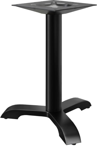 GGMMÖBEL SAN.Diego | Tischgestell | Schwarz | 3 Fuß: Ø 56 cm | Säule: 7,6 x 72 cm | Schwarz | Fuß: Ø56cm | Rohr: Ø7,6cm | Gesamthöhe: 72cm | max: Ø60cm Tischplatte