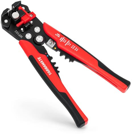 YARRAMATE 10-24 AWG Self Adjusting Wire Stripper/Wire Crimper/Wire Cutter - 3 in 1 Automatic Universal Wire Stripping Tool | Multifunctional Wire Stripper and Crimping Tool, 8 Inch