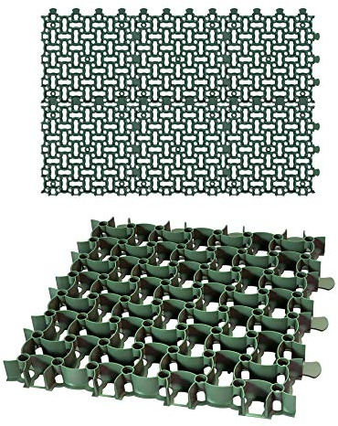 BigDean 6 Rasengitter Paddockplatte 50x50 cm Reitplatzmatten 1,5 m² grün | Rasenmatten Rasenwaben Kiesgitter Parkplatzrasen extrem Robust bis 16 Tonnen belastbar