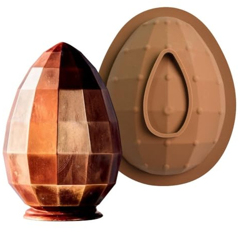 Stampo in silicone per uova di Pasqua, stampo per uova di Pasqua 3D Stampo per torta antiaderente fai-da-te per cioccolato, biscotti, torte, uova di Pasqua
