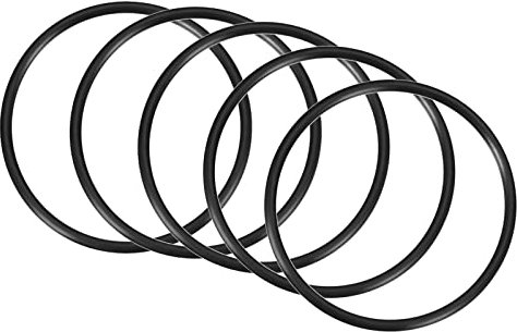 QUARKZMAN 90mm x 82mm x 4mm Nitrile Caoutchouc Joints toriques x 5 Pièces Rond Joint Rondelle pour Robinet Plomberie Réparation Étanchéité Connexion [Noir]