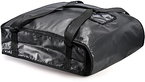 DEAYOU Pizza Bag, Pizza and Food Delivery Bag, Professional Thermal Pizza Warmer Bag, Hot Pizza Carriers for Transport, Catering, Moisture Free, Heavy Duty, 51×51×13 cm, Black