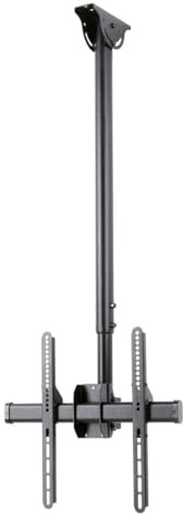 Hama TV Deckenhalterung, 360° schwenkbar, höhenverstellbar, neigbar (ideal auch für Dachschrägen, TV Halterung 32-65 Zoll, VESA 200x200 bis VESA 400x400, bis 50kg, mit Fischer-Dübeln) schwarz