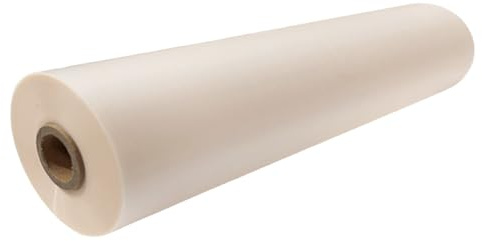 INTBUYING 17.3 in x 656 ft Matte Thermal Laminating Film BOPP Laminating Film Hot Roll Laminating Film, 1 Poly-in Core, 1 mil (28 mic) Thickness, for Paper and Photo Laminating